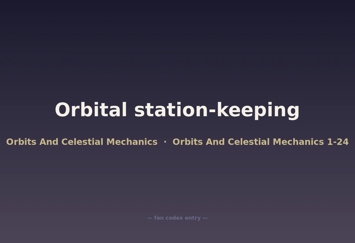 Orbital station-keeping
