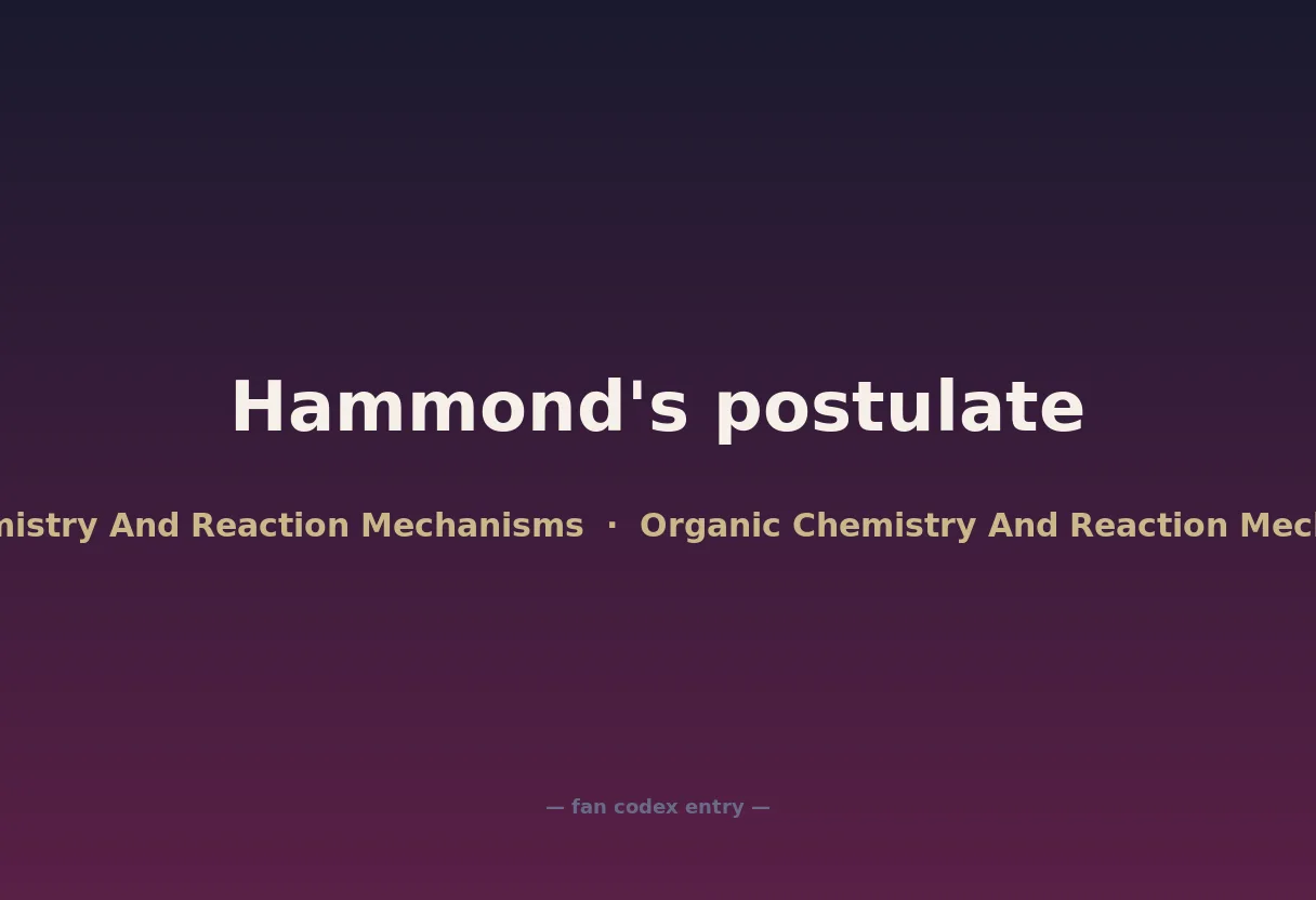 Hammond's postulate