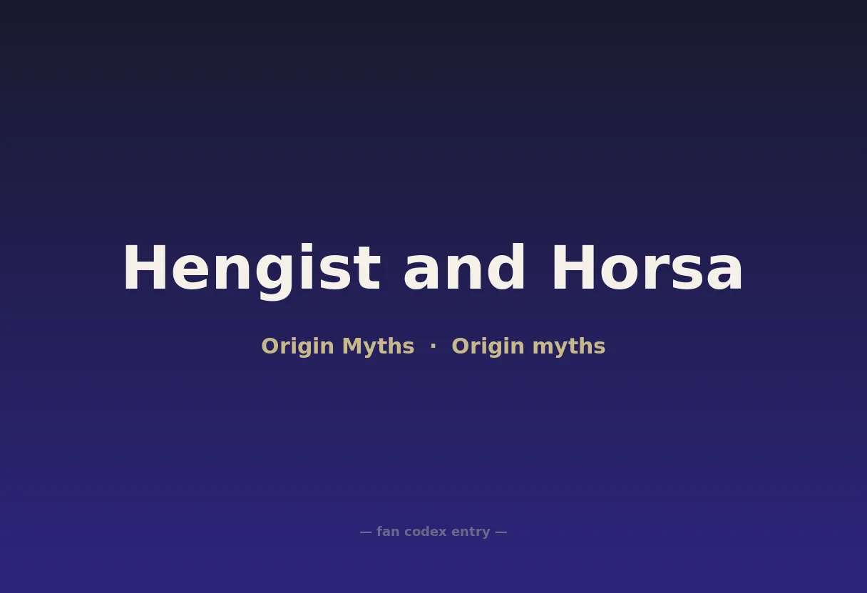 Hengist and Horsa