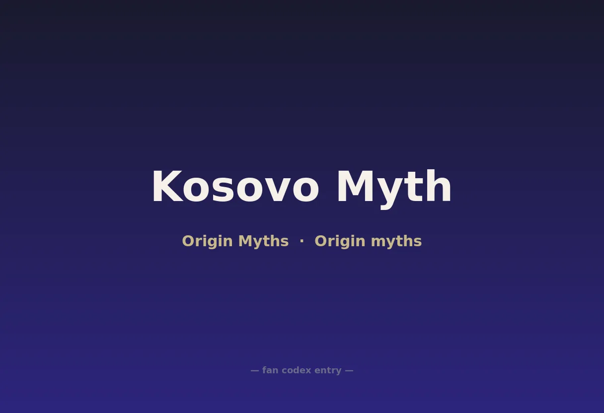 Kosovo Myth