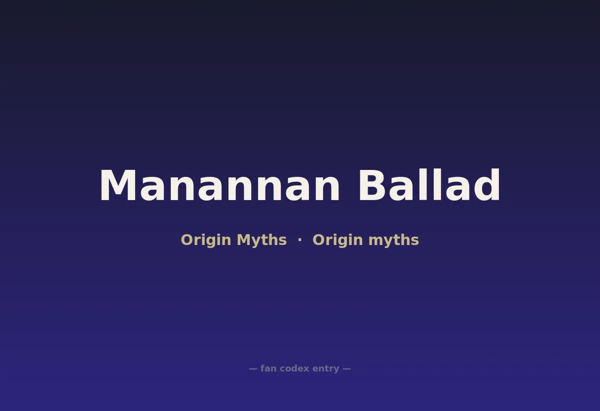 Manannan Ballad