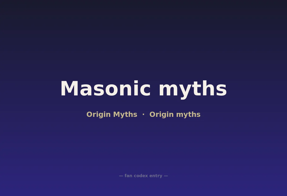 Masonic myths
