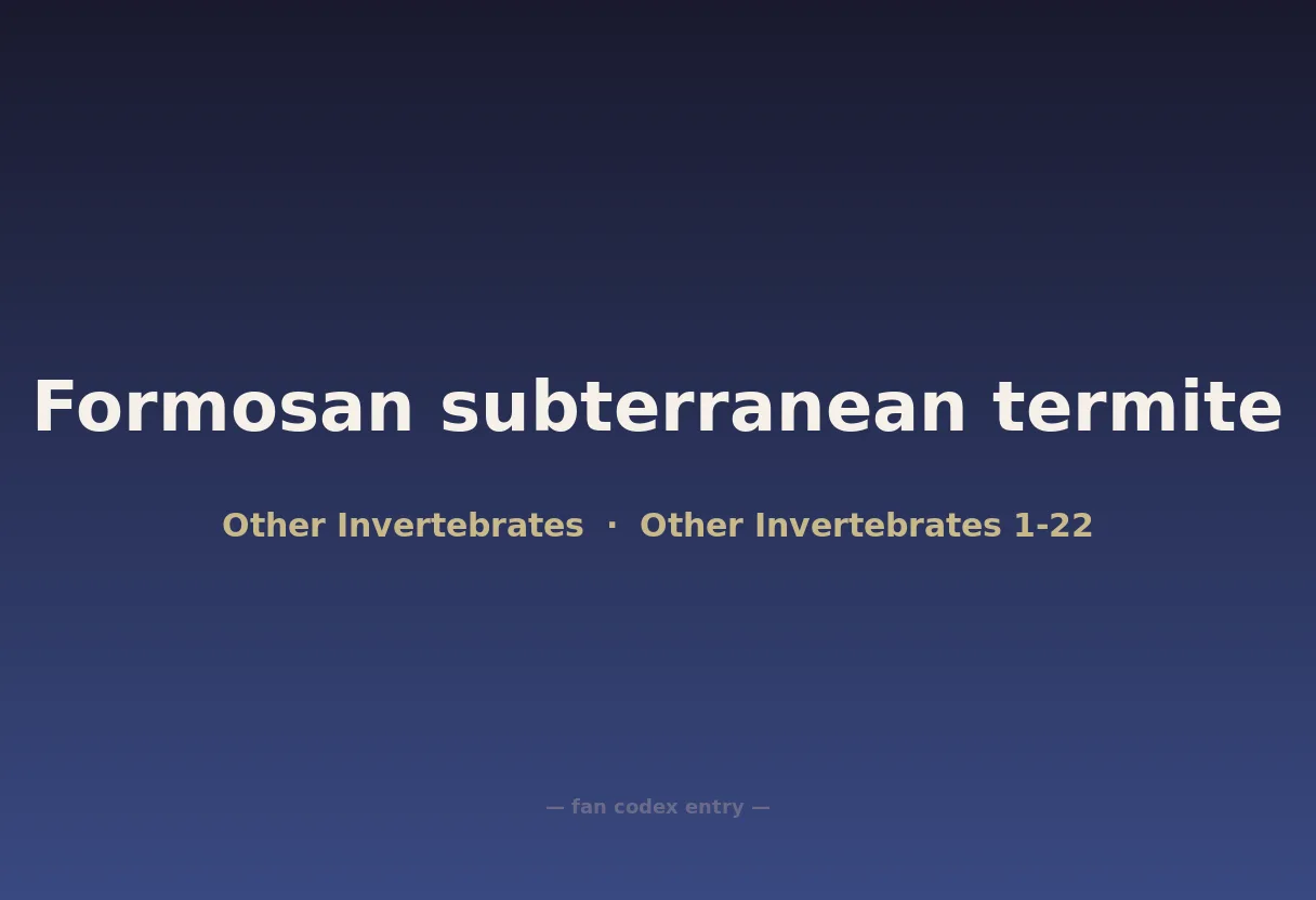 Formosan subterranean termite