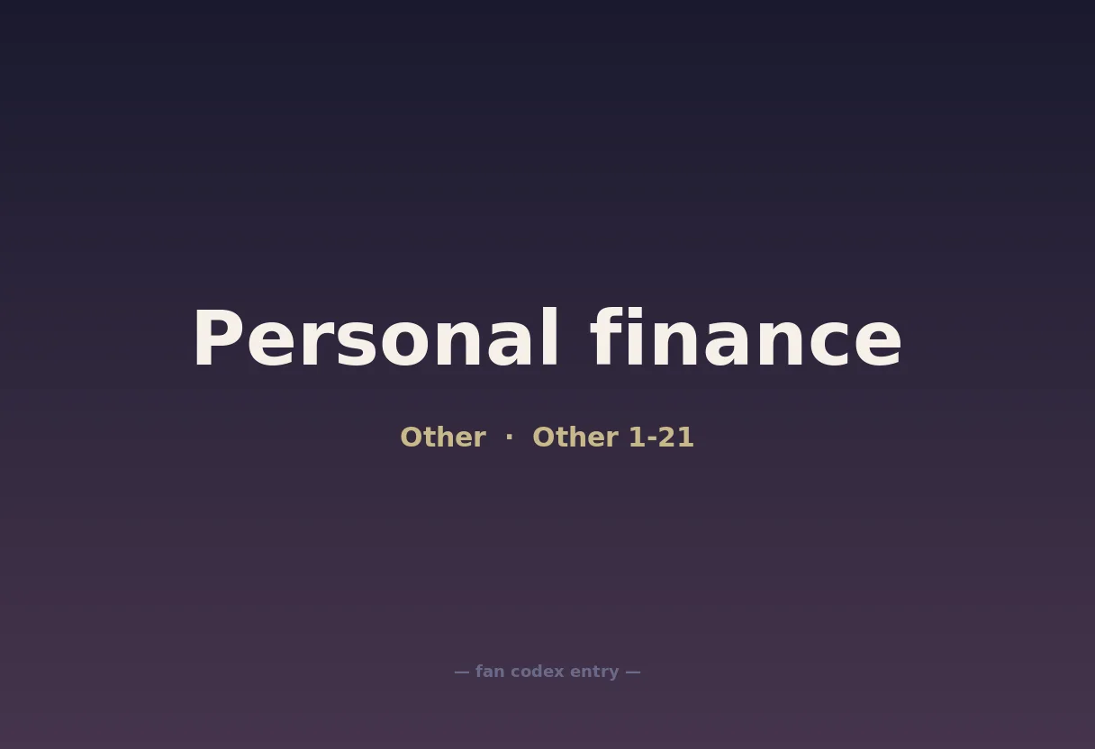 Personal finance