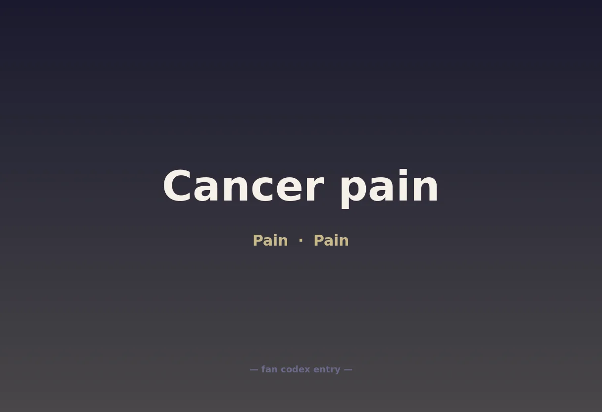 Cancer pain