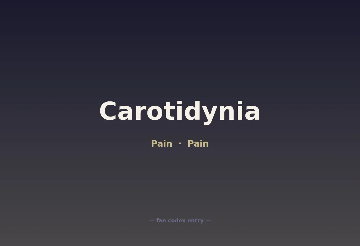 Carotidynia