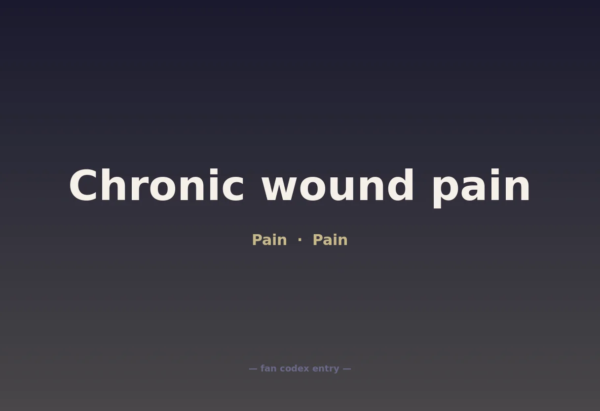 Chronic wound pain
