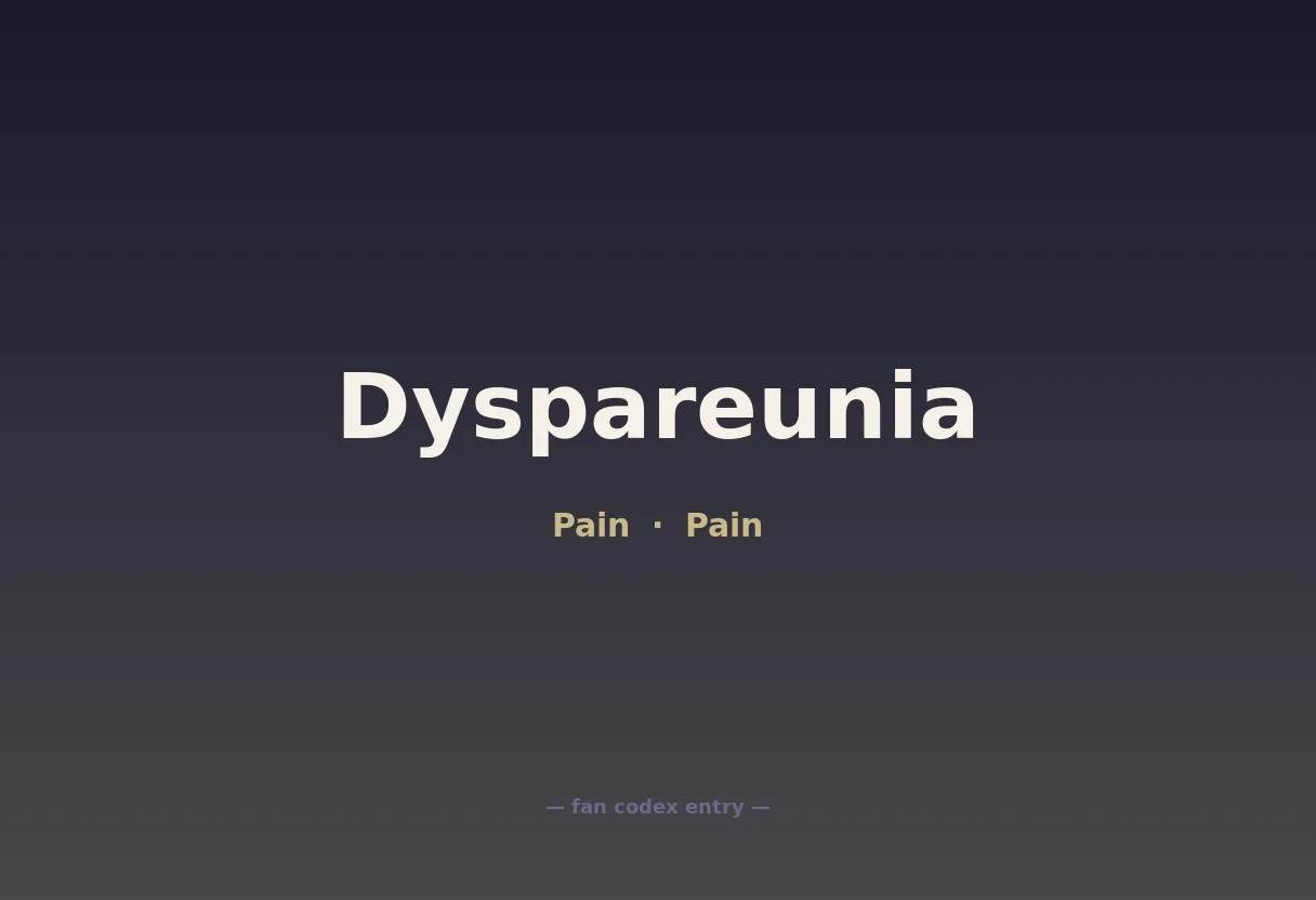Dyspareunia
