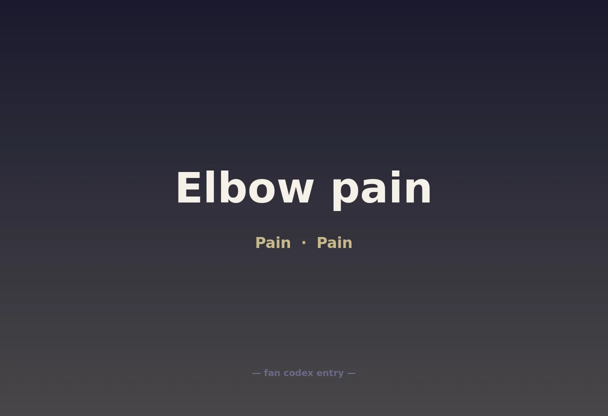 Elbow pain