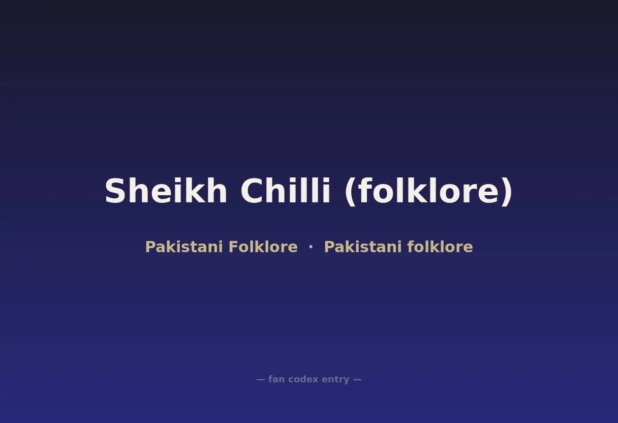 Sheikh Chilli (folklore)