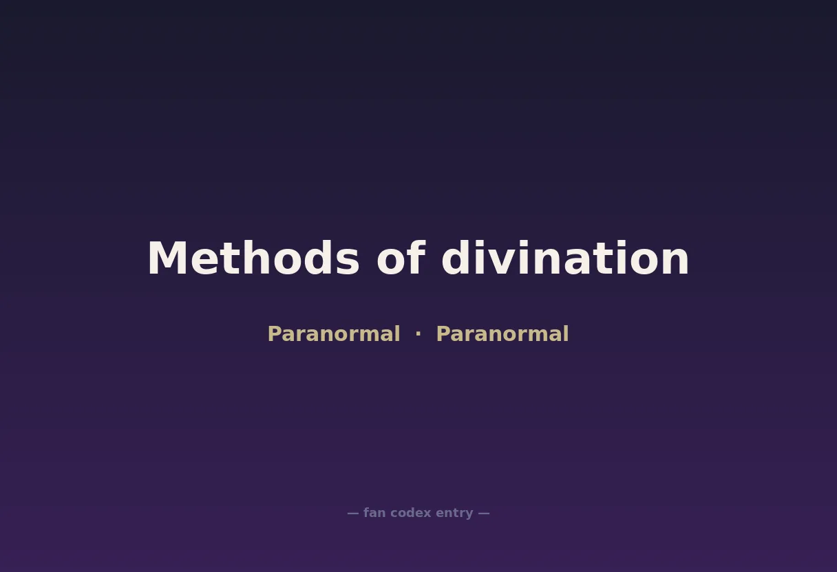 Methods of divination