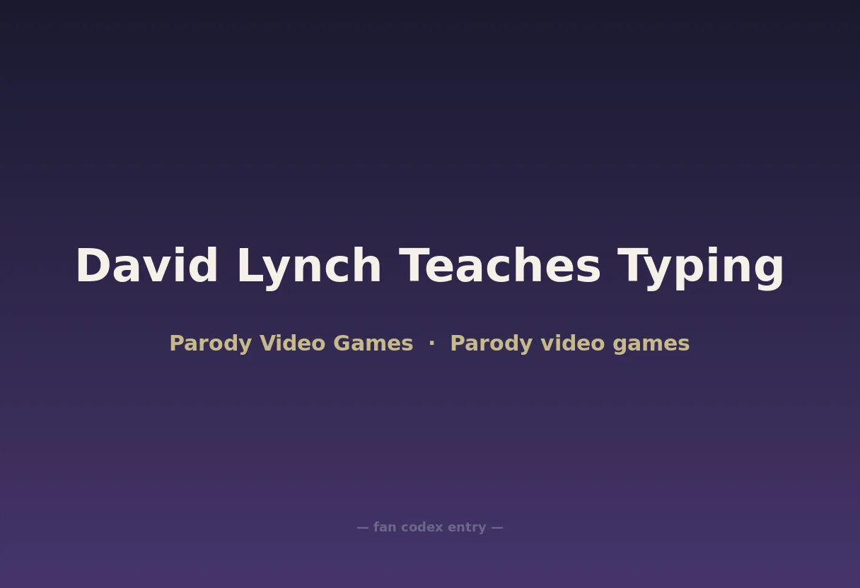 David Lynch Teaches Typing