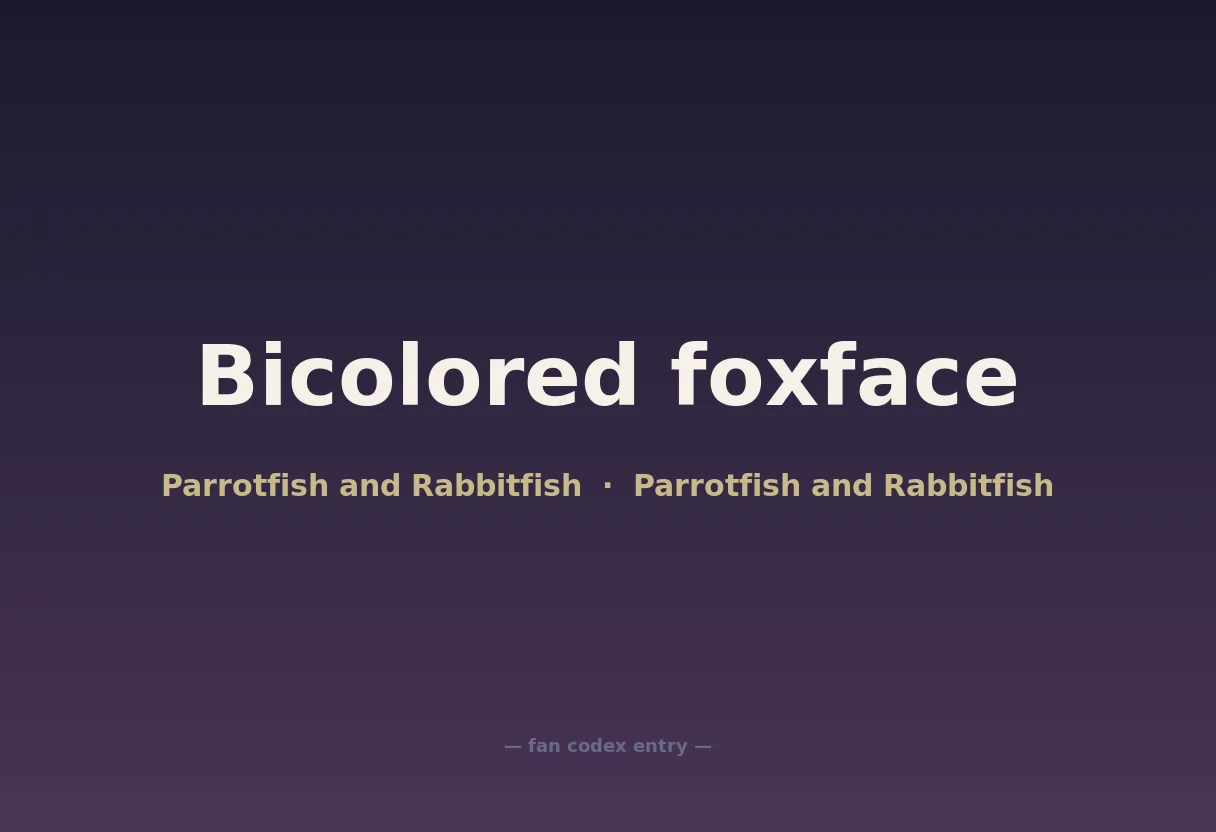 Bicolored foxface