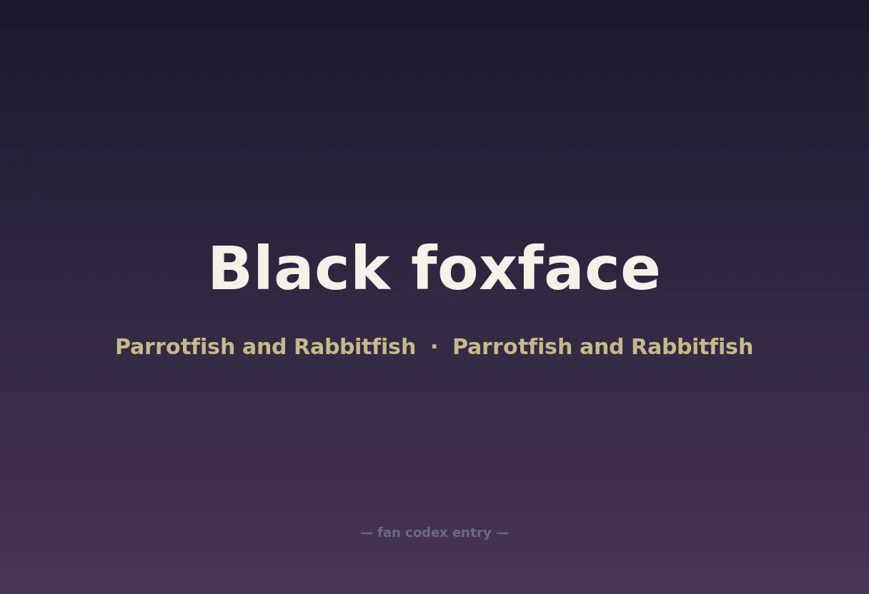 Black foxface