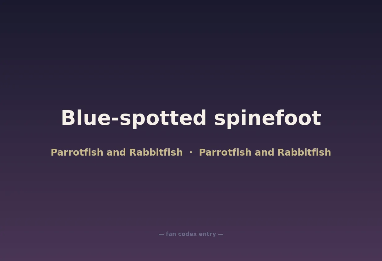 Blue-spotted spinefoot