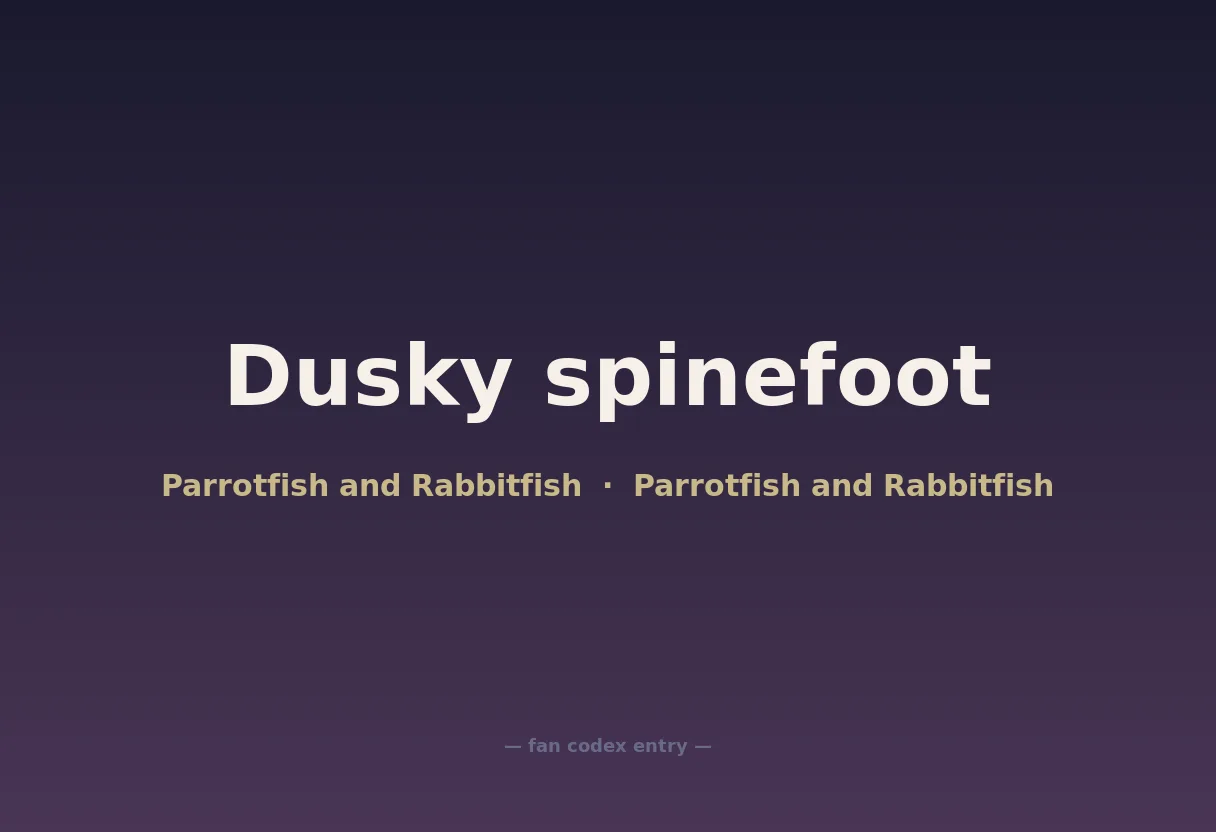 Dusky spinefoot