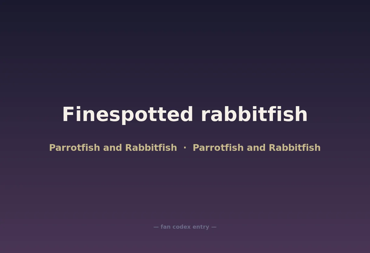 Finespotted rabbitfish