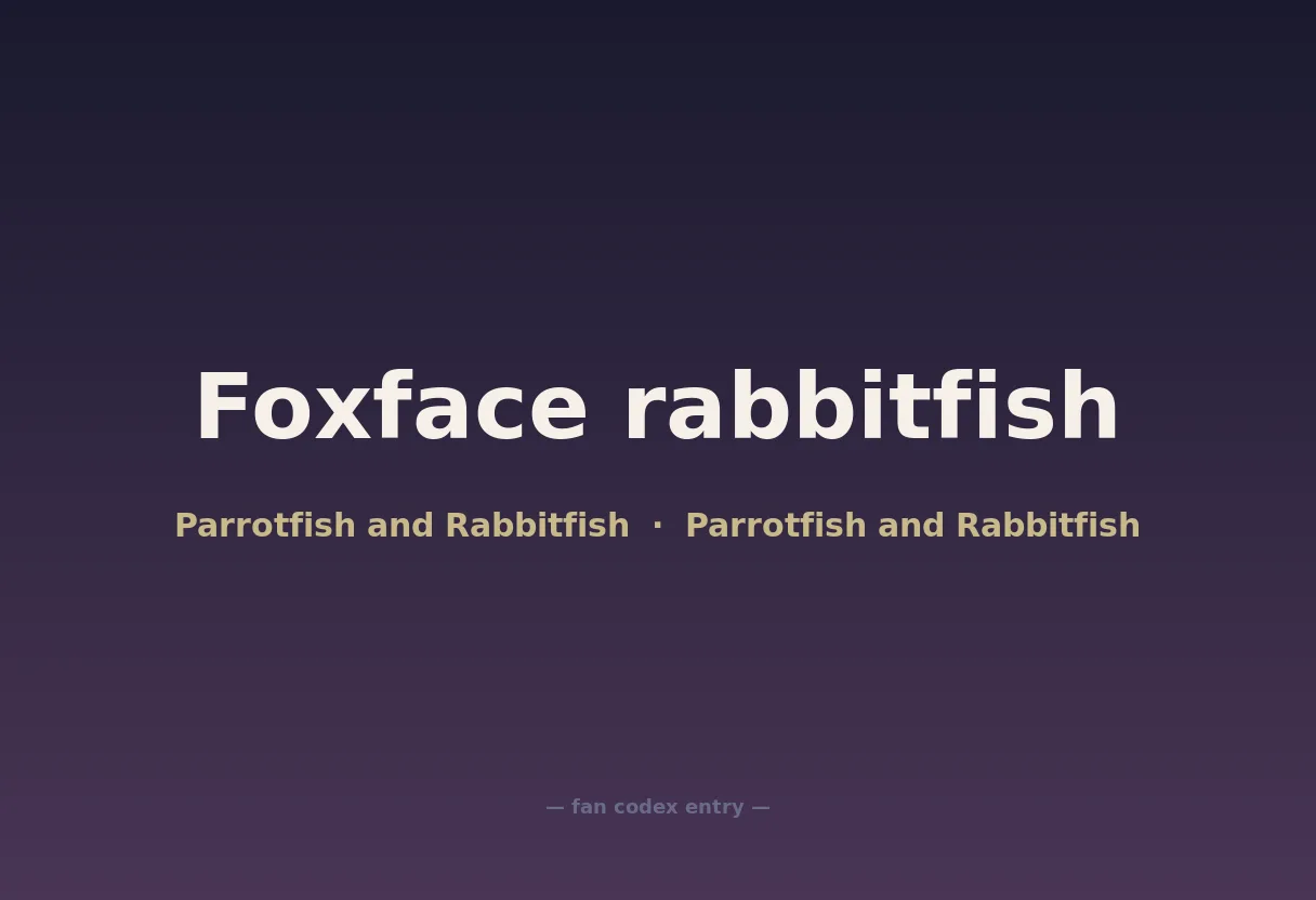 Foxface rabbitfish