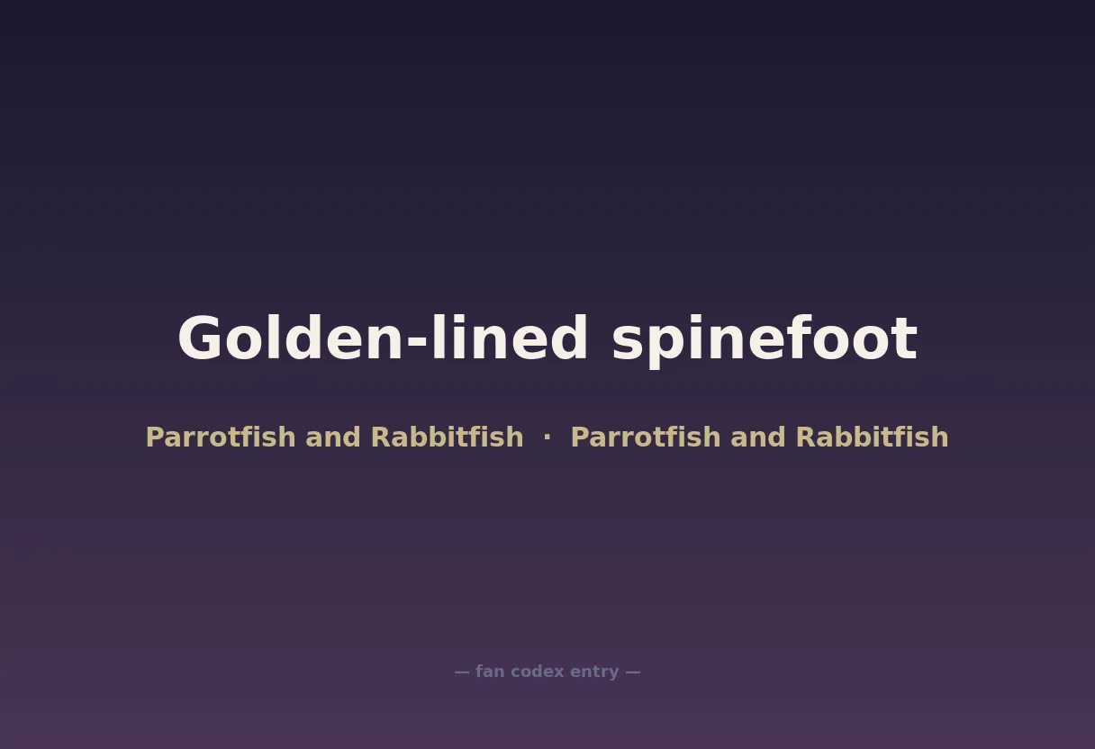 Golden-lined spinefoot