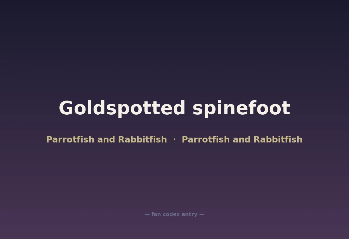 Goldspotted spinefoot