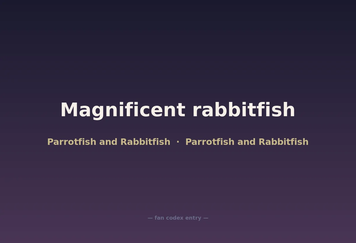 Magnificent rabbitfish