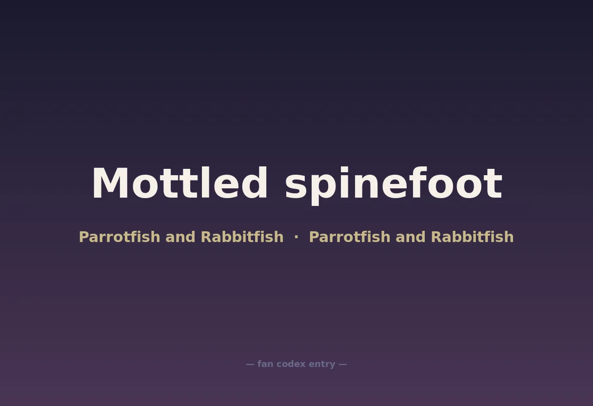 Mottled spinefoot