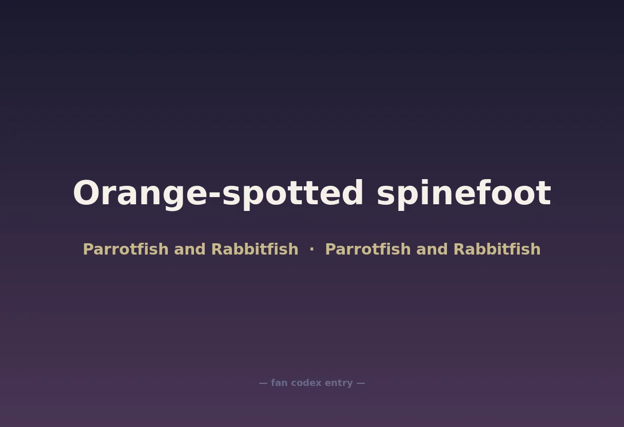 Orange-spotted spinefoot