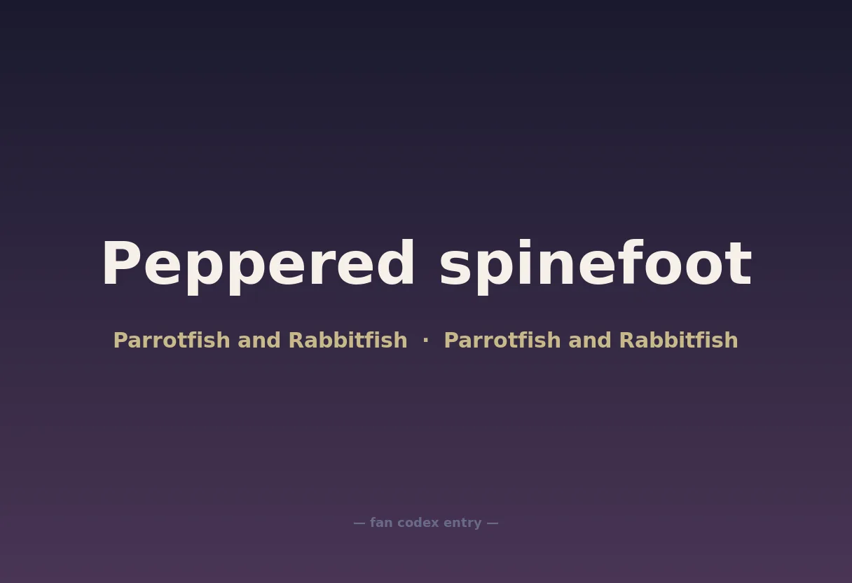 Peppered spinefoot