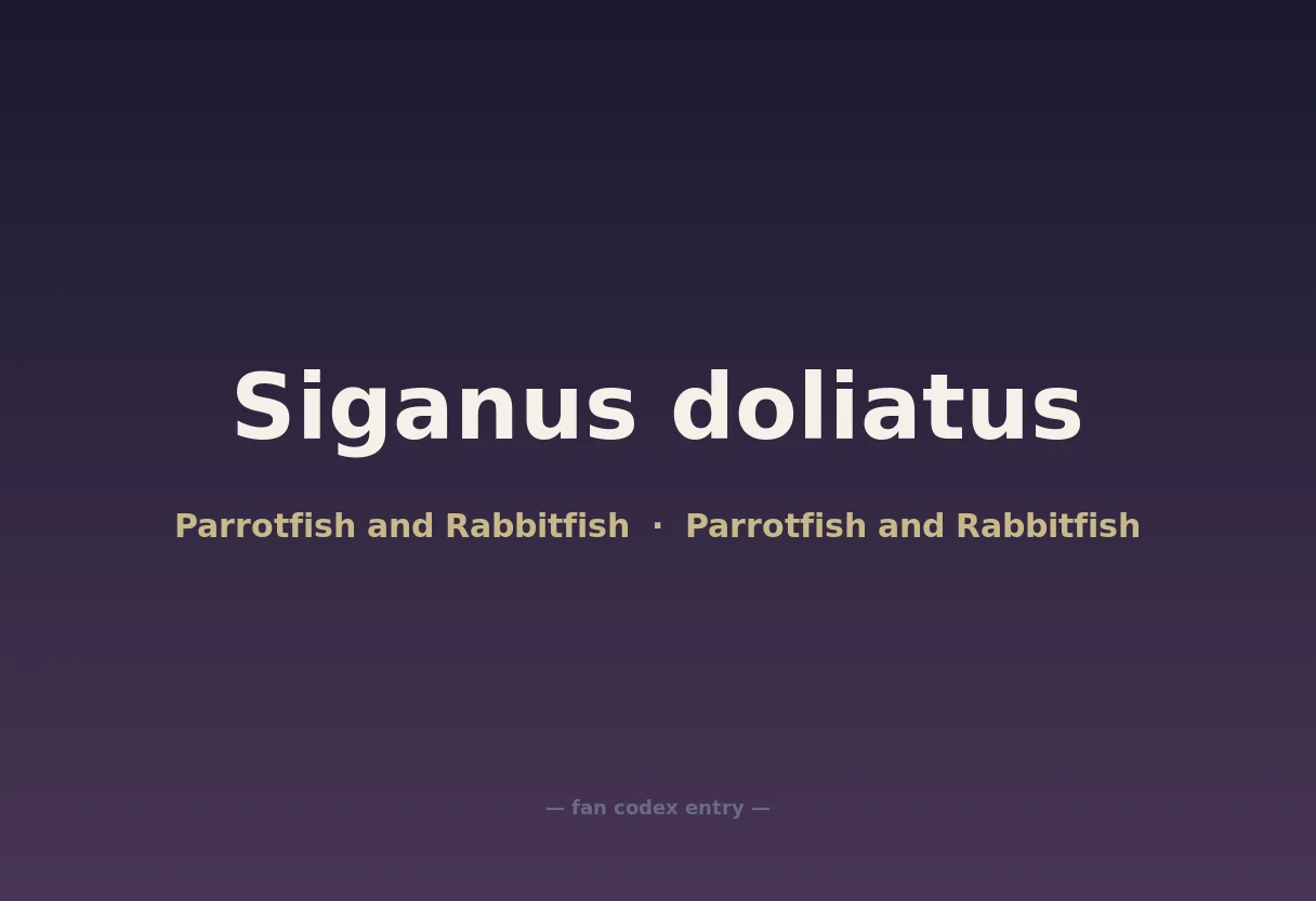 Siganus doliatus