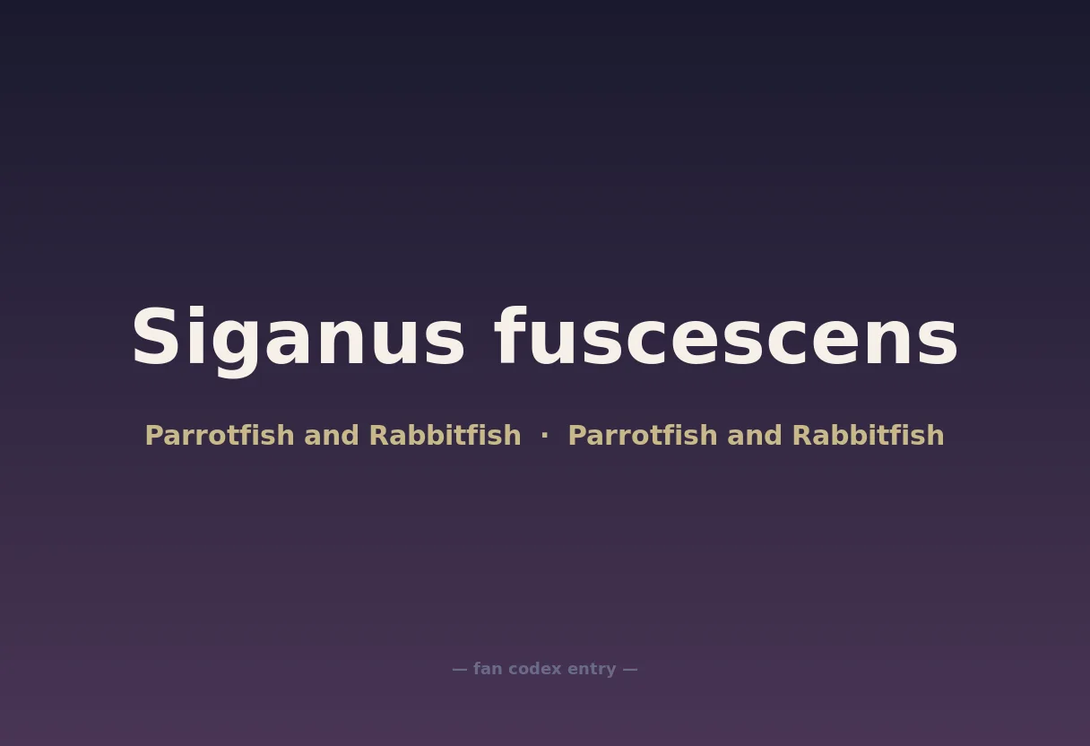 Siganus fuscescens