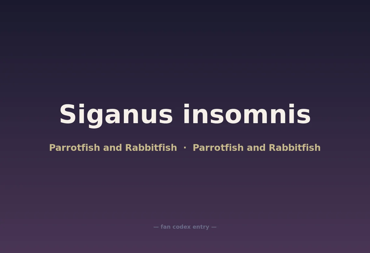 Siganus insomnis