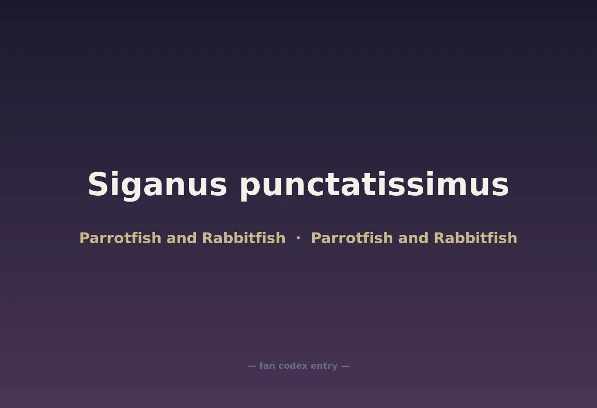 Siganus punctatissimus