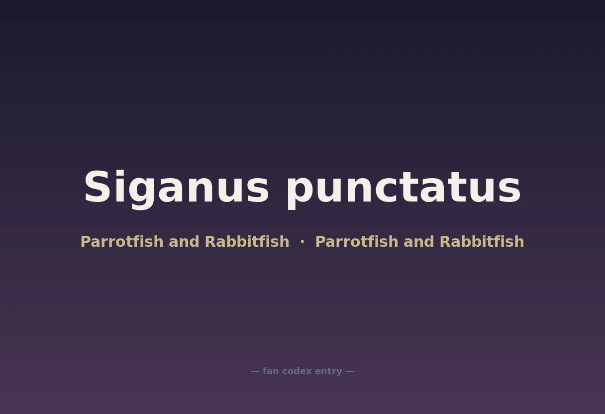 Siganus punctatus