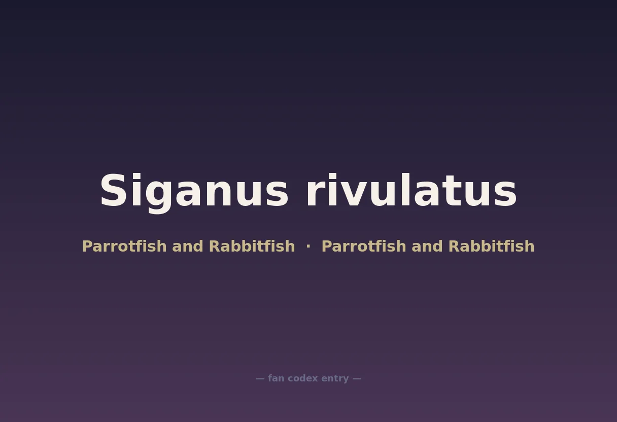 Siganus rivulatus