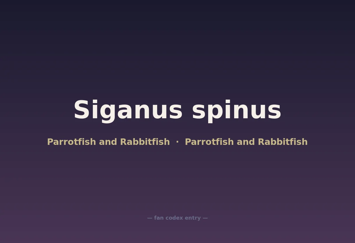 Siganus spinus