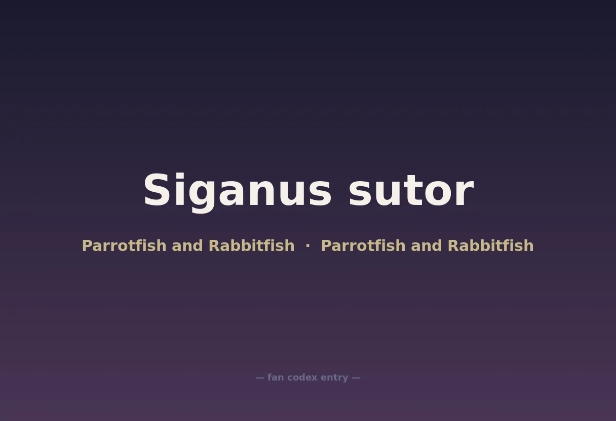 Siganus sutor