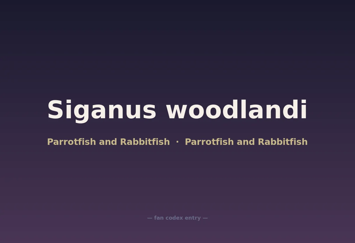Siganus woodlandi