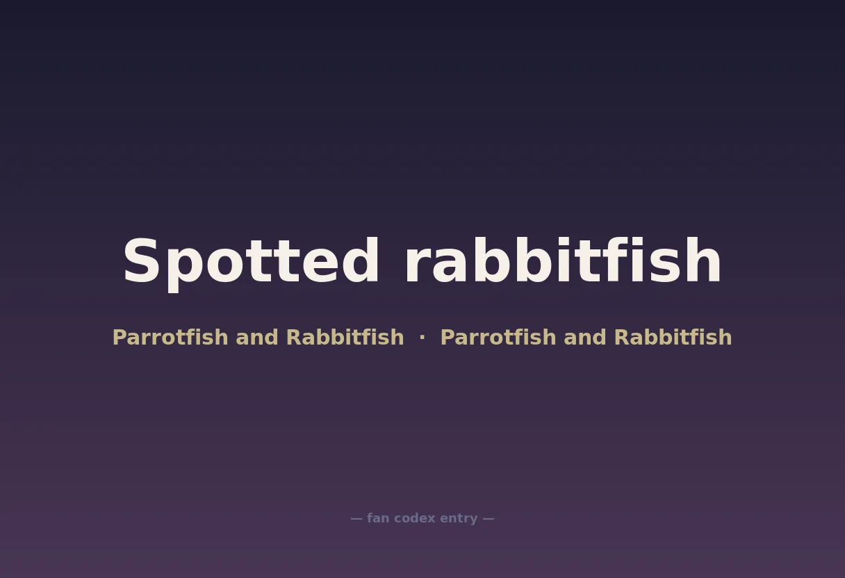 Spotted rabbitfish