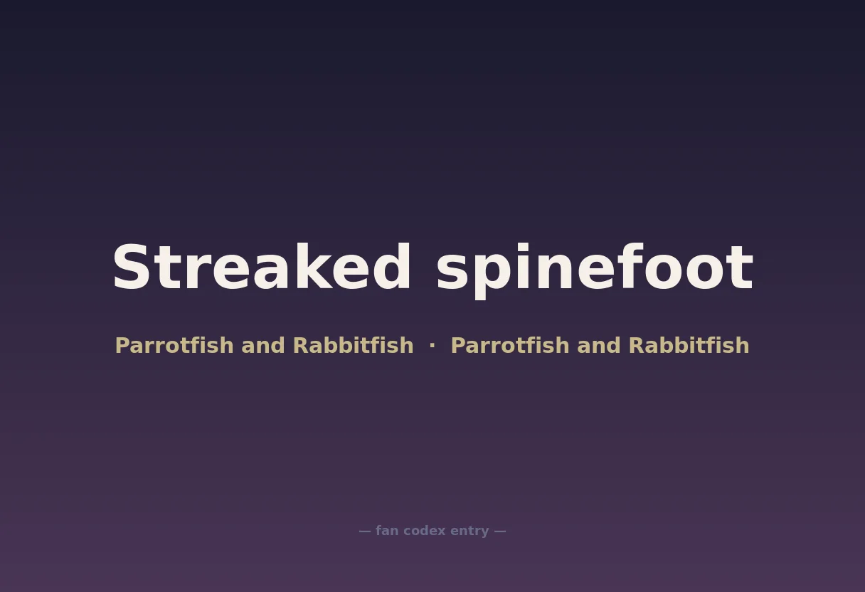 Streaked spinefoot