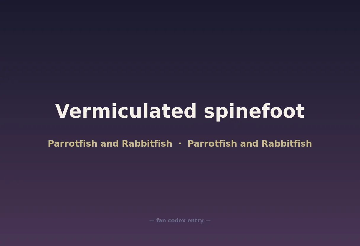 Vermiculated spinefoot