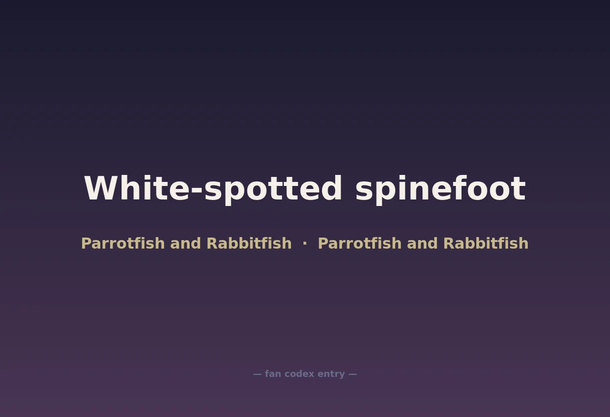 White-spotted spinefoot