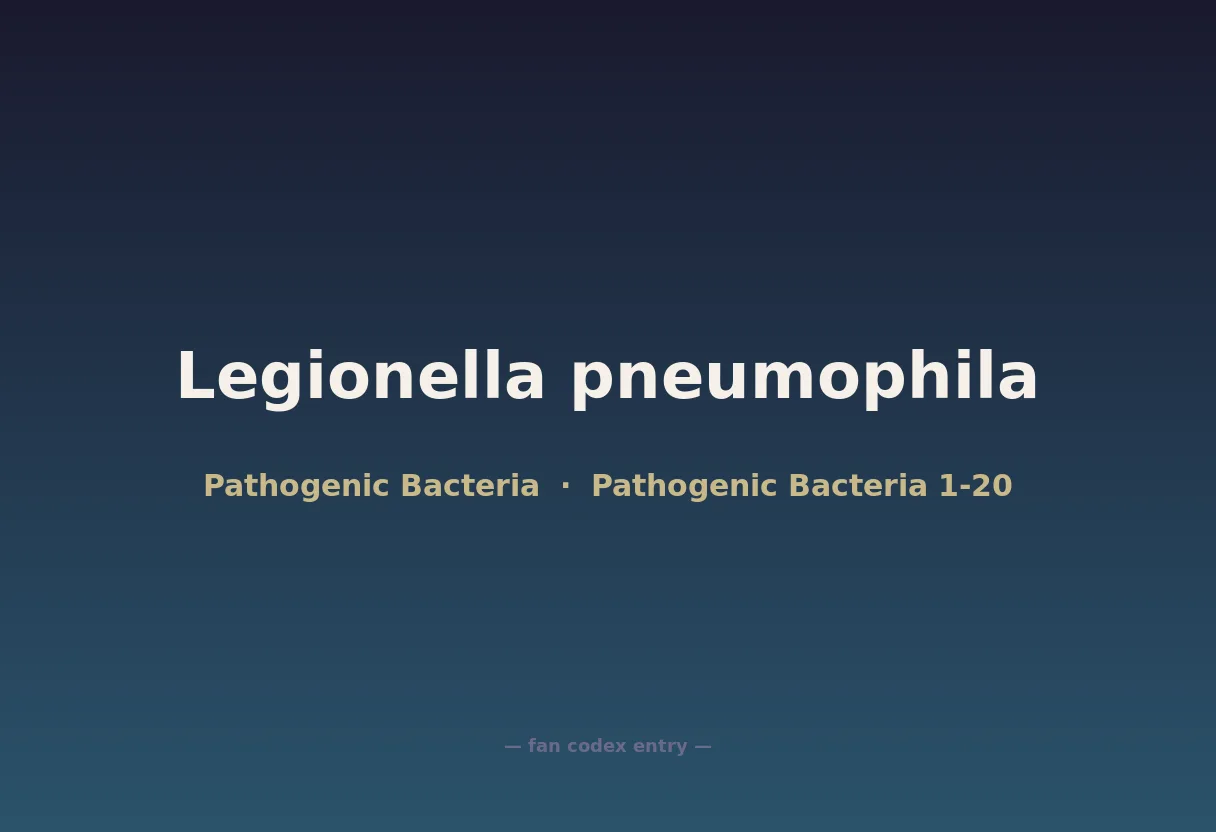 Legionella pneumophila