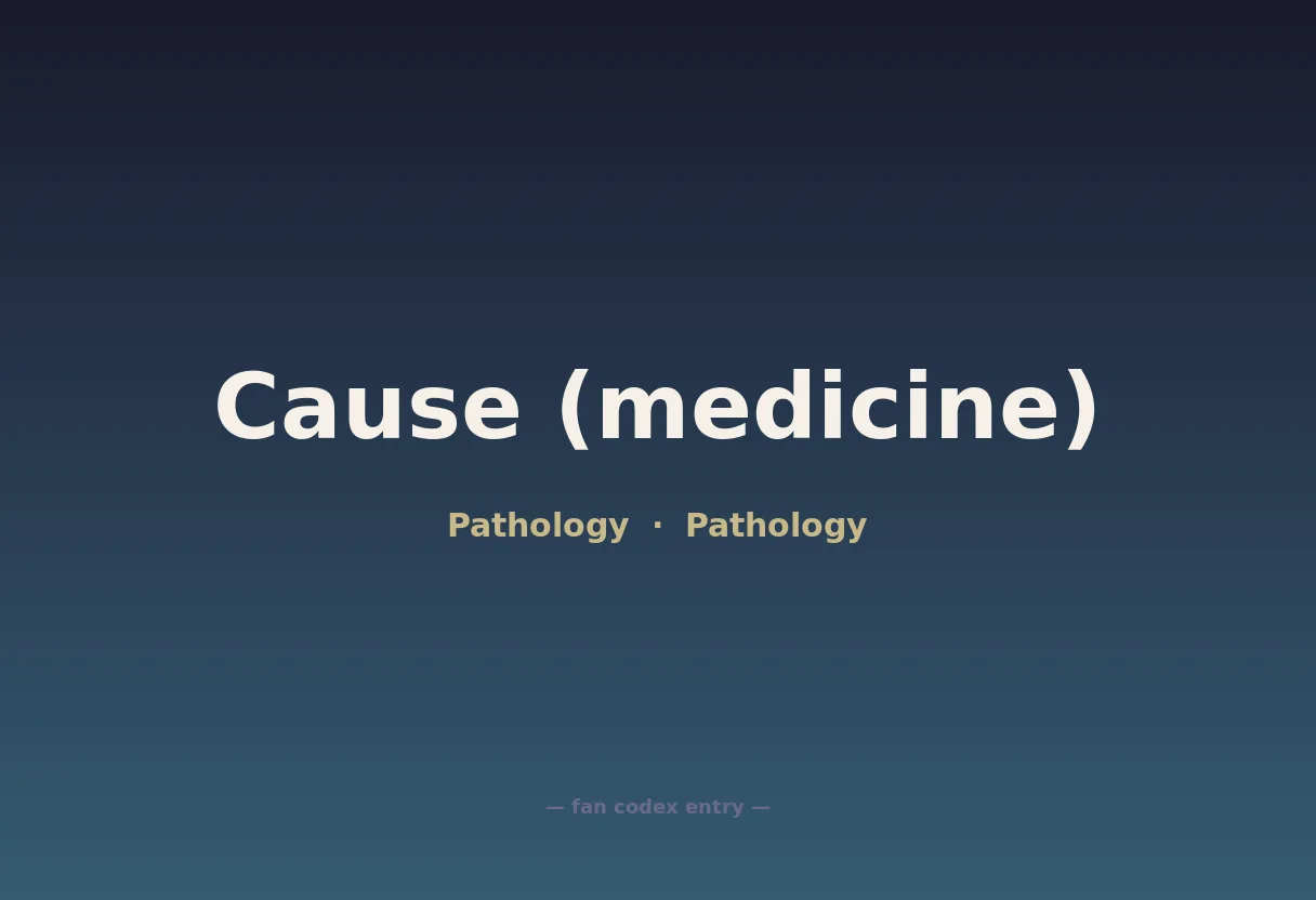 Cause (medicine)