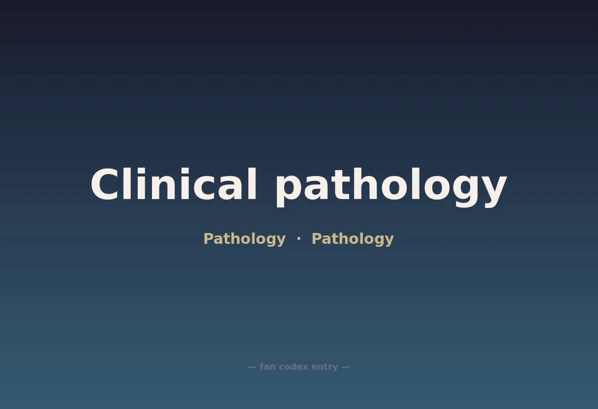 Clinical pathology