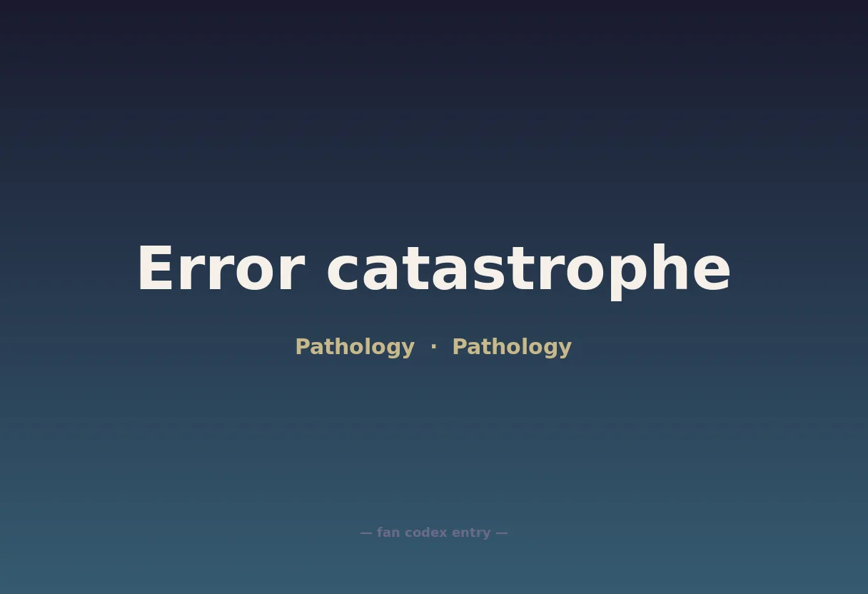 Error catastrophe