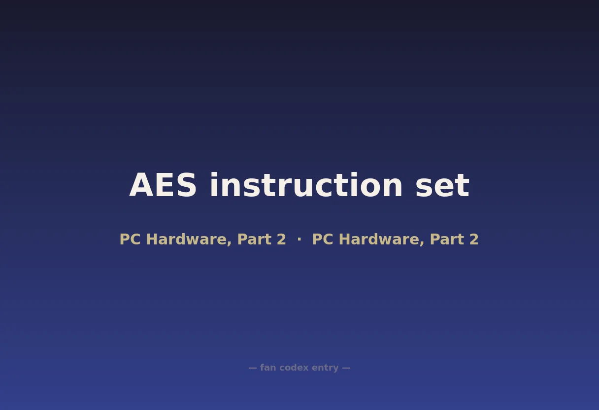 AES instruction set
