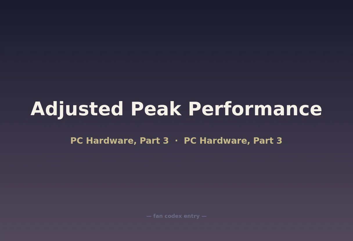 Adjusted Peak Performance
