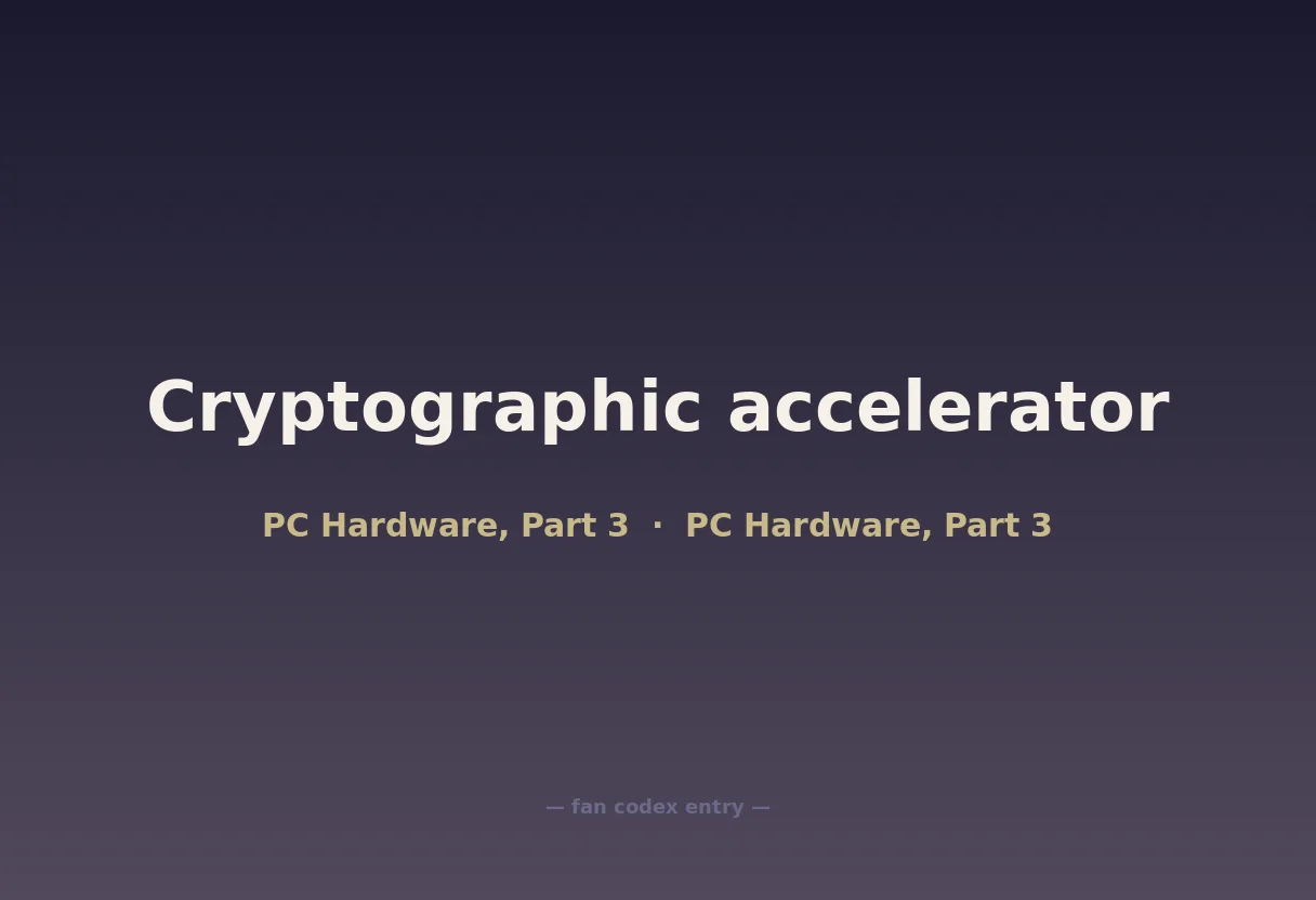 Cryptographic accelerator