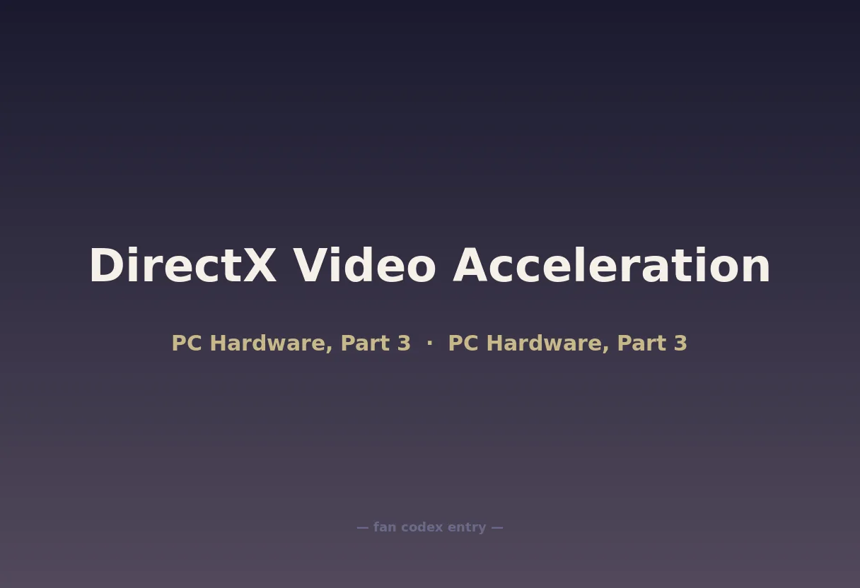 DirectX Video Acceleration