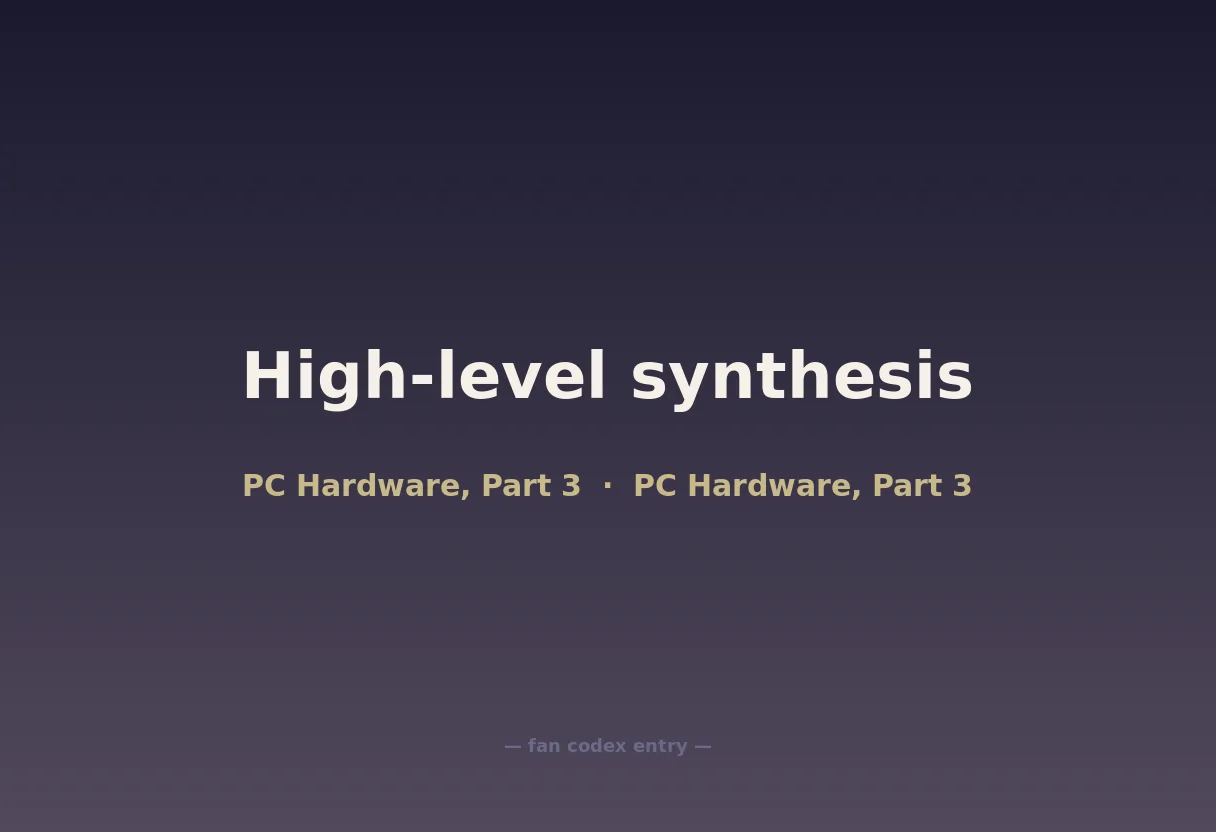 High-level synthesis